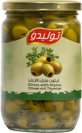زيتون متبل بالزعتر